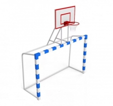 Ворота мини-футбольные с баскетбольным щитом SportProm